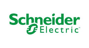 Schneider Electric Logo in grün, mit stilisiertem